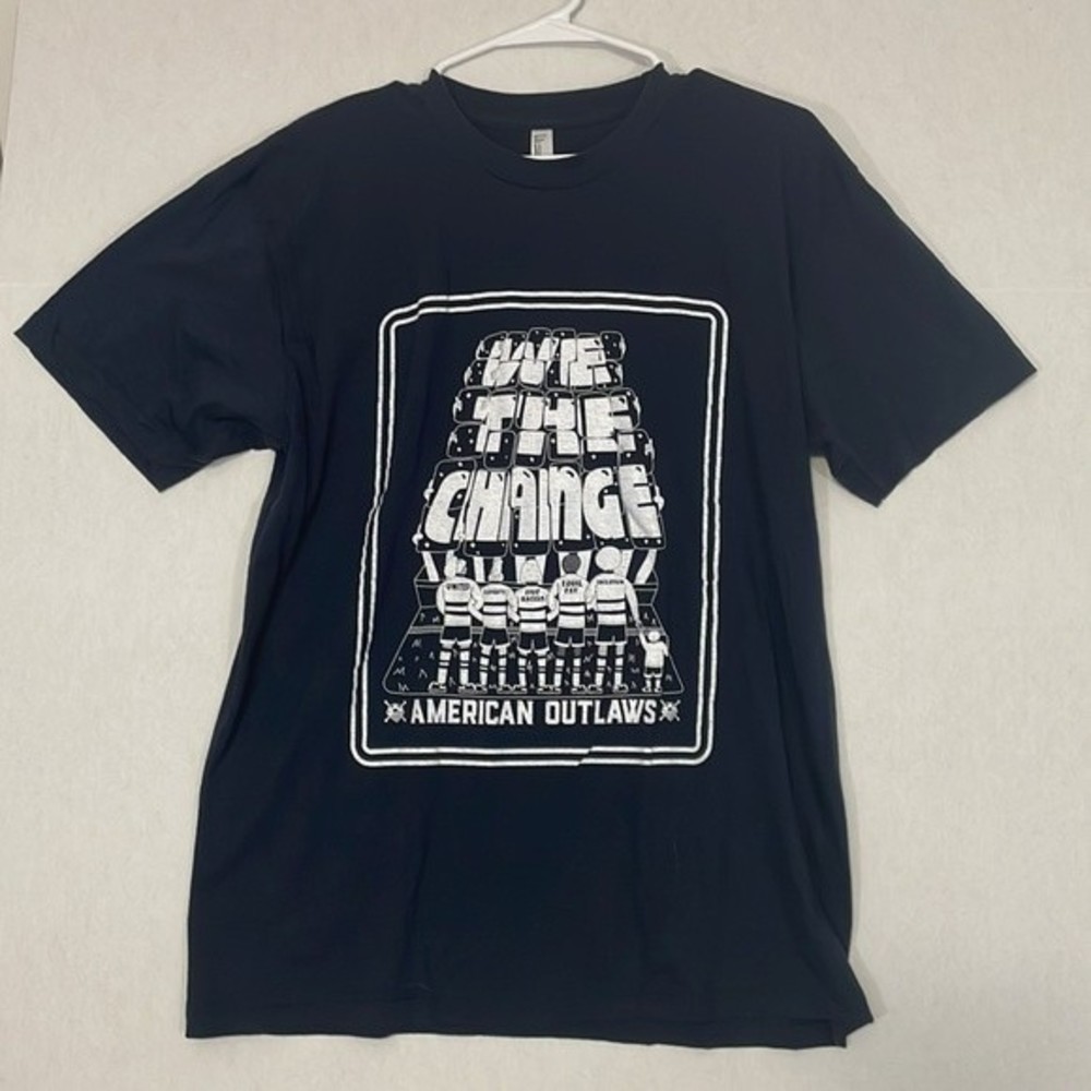 American Apparel American Outlaws Tee, We The Change, Black, Large